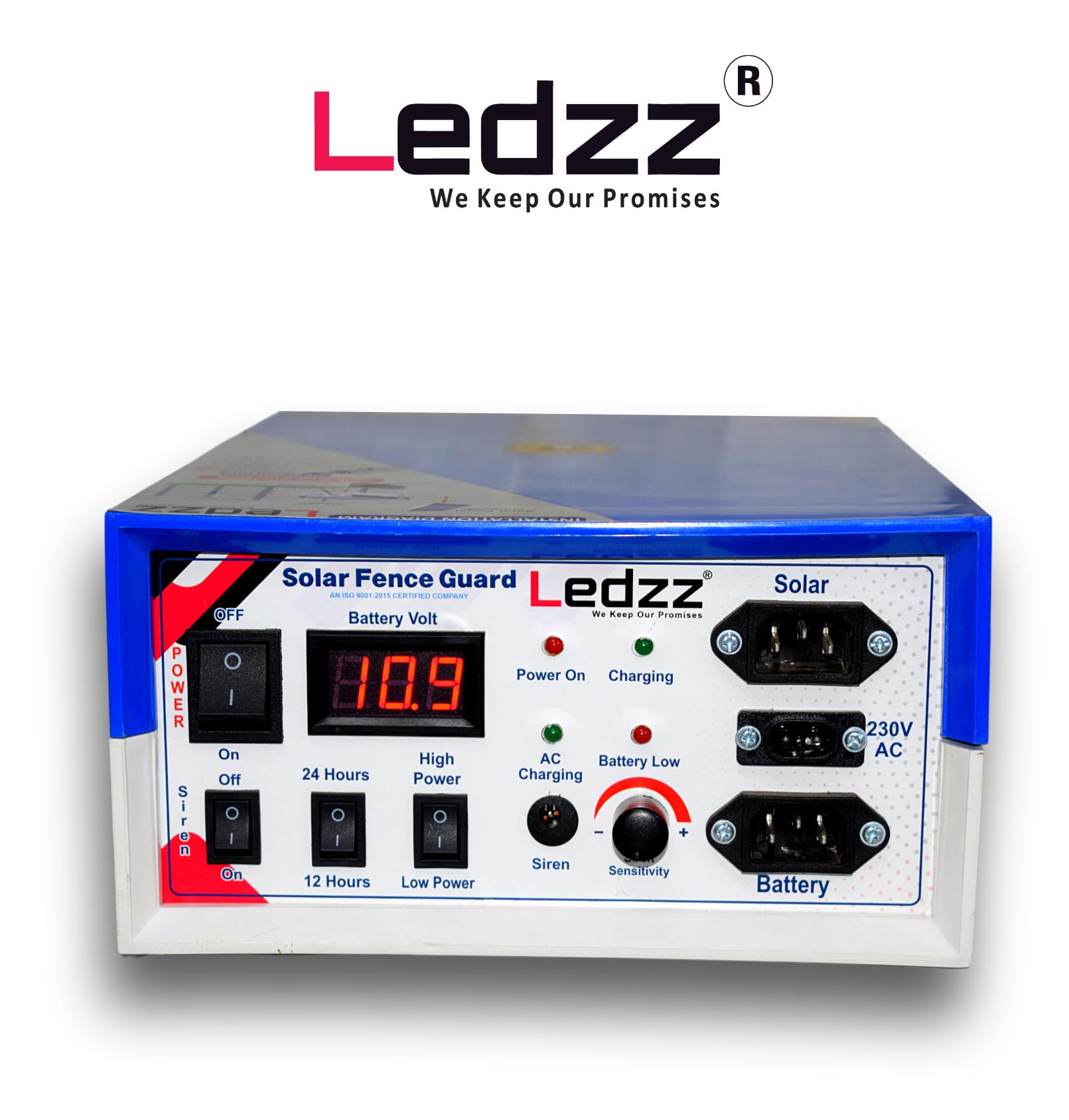 Solar Fence Energizer 60 Acre for Agricultural | Solar Fence Zatka Machine | AC 230V Power Supply Opretor Machine | Solar Panel Opretor Machine | 12V Battery Opretor Machine | Digital Display |  Day Night Auto Cut Off System | Pack Of 01