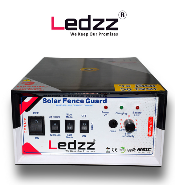 Solar Fence Energizer 20 Acre for Agricultural | Solar Fence Zatka Machine | Solar Panel Opretor Machine | 12V Battery Opretor Machine | Day Night Auto Cut Off System | Pack Of 011