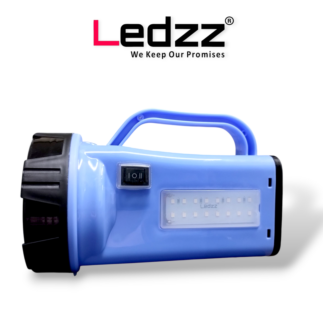 Lithium ion Torch | Rechargable Torch | 6000 mAh Battery | 08 Hrs Back Up | Bright Output With 75W LED Light | Long Range LED Torch for Outdoor Activities, Home | TYPE C Charging Cord  | 12 Months Warranty | Pack Of 01 (BLUE)