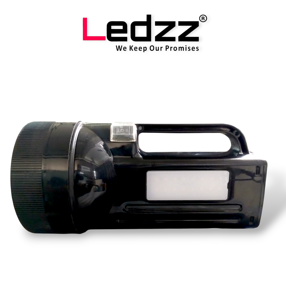 Lithium ion Torch | Rechargable Torch | 10000 mAh Battery | 10 Hrs Back Up | Bright Output With 150W LED Light | Long Range LED Torch for Outdoor Activities, Home | TYPE C Charging Cord  | 12 Months Warranty |  Pack Of 01 (BLACK)