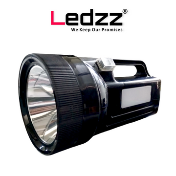 Lithium ion Torch | Rechargable Torch | 10000 mAh Battery | 10 Hrs Back Up | Bright Output With 150W LED Light | Long Range LED Torch for Outdoor Activities, Home | TYPE C Charging Cord  | 12 Months Warranty |  Pack Of 01 (BLACK)