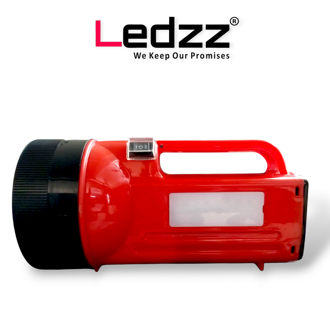 Lithium ion Torch | Rechargable Torch | 10000 mAh Battery | 10 Hrs Back Up | Bright Output With 150W LED Light | Long Range LED Torch for Outdoor Activities, Home | TYPE C Charging Cord  | 12 Months Warranty |  Pack Of 01 (RED)